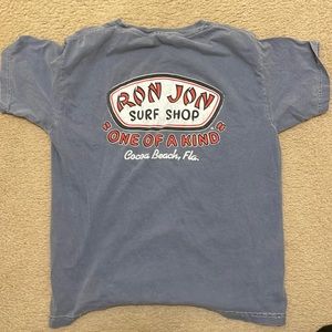 Blue Ron Jon kids short sleeve shirt